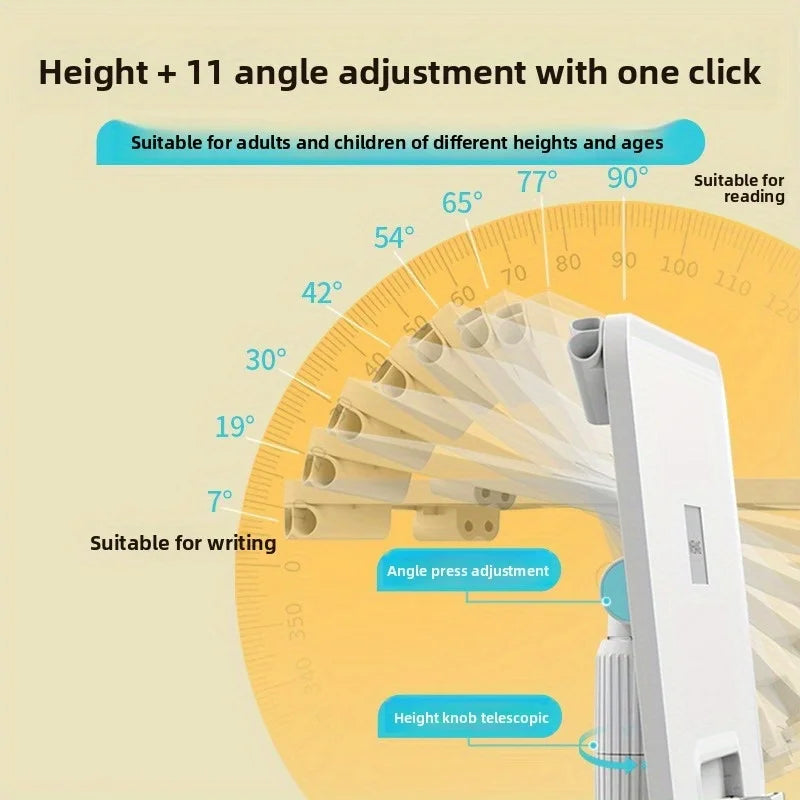 Adjustable Aluminum Reading Stand Height Angle Free Adjust Floor Book Holder Gift Wholesale Reading Desk with Telescopic Rod