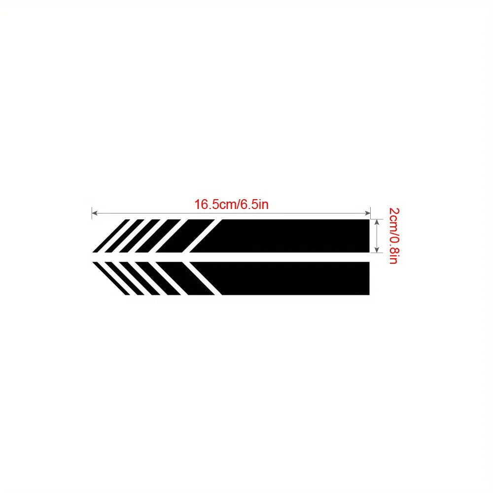 "Classic JDM Reflective Stripes Vinyl Decal Kit - 4pcs Self-Adhesive Car Body Stickers, Waterproof & Universal Fit"