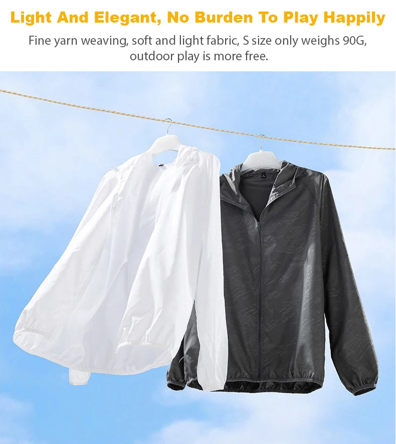 JNLN Unisex Hiking Jacket Men Women Waterproof Quick Dry Camping Windbreaker Outdoor Trekking Fishing Rain Coat Anti UV Clothes