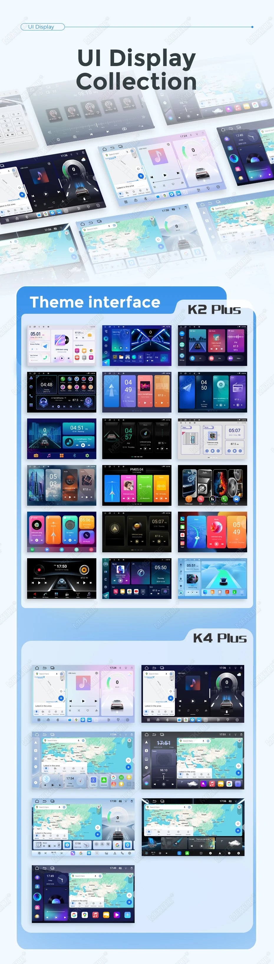 MEKEDE 9/10inch Universal Android 2 Din Car Radio for Volkswagen Skoda Toyota Nissia Carplay Auto Multimedia Player BT Head Unit