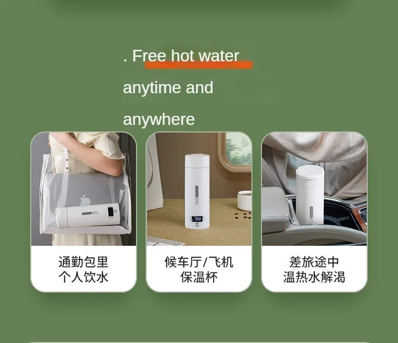 Travel Electric T Kettle Fast Boiling Water Portable baby Milk Warmer Kettle 304 Stainless Steel Thermo Kettles