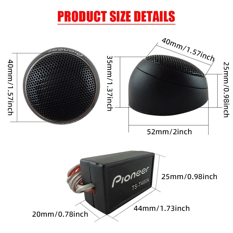 600W Car Stereo Speakers (2*300W) Music Car Tweeter Car Audio Silk Film Speaker Boxes High-Pitched Modificat Tweeter Loudspeaker