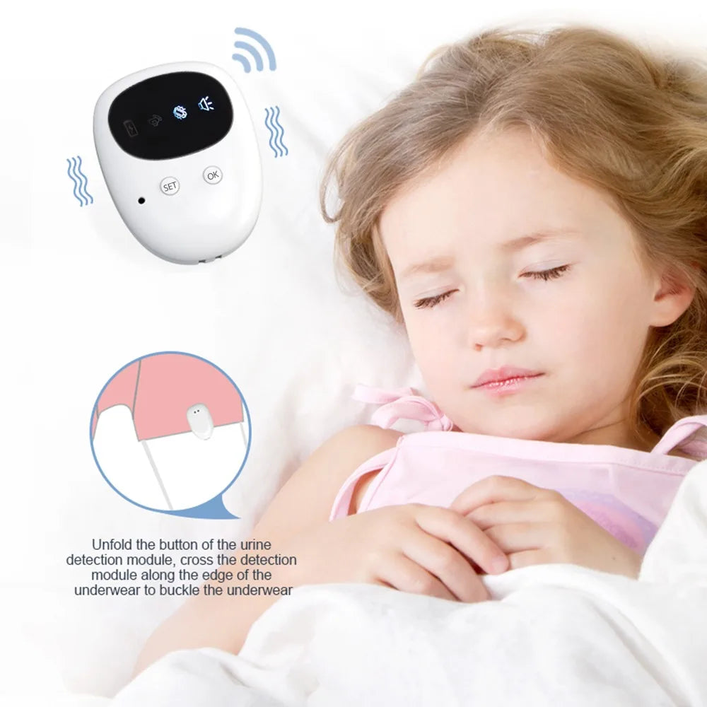 Wireless Bedwetting Alarm Pee Alarm 10-20M Range Vibration Sound Reminding for Boys Grils Kids Potty Training Elder Care
