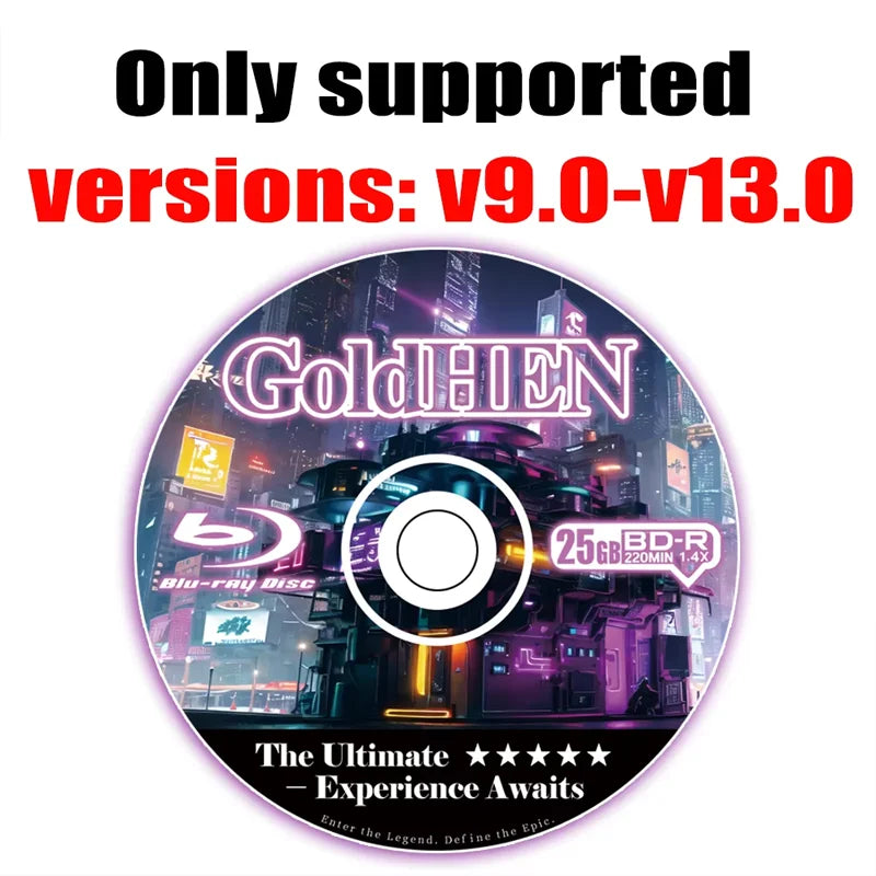 Ultimate GoldHEN for Ps4 Jailbreak Disc V9.0–12.52 Bootable Eject Payload 1-Click Boot Tool 13.0-13.02 Jailbreak Disc