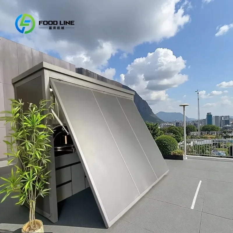 Customized Luxury Stainless Steel Outdoor Kitchen Cabinets with Full Cooking Equipment,Modular Outdoor Kitchen for Garden