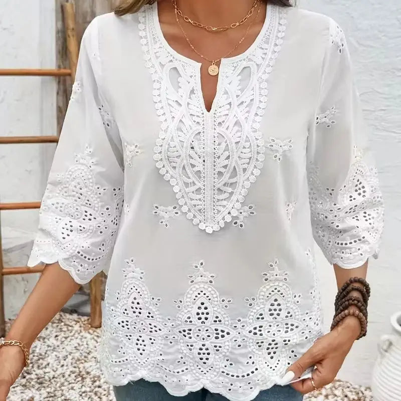 Temperament Loose Woman Shirt Fashion Casual Blouse Elegant long Sleeve Woman Shirt Holiday Weekend Top
