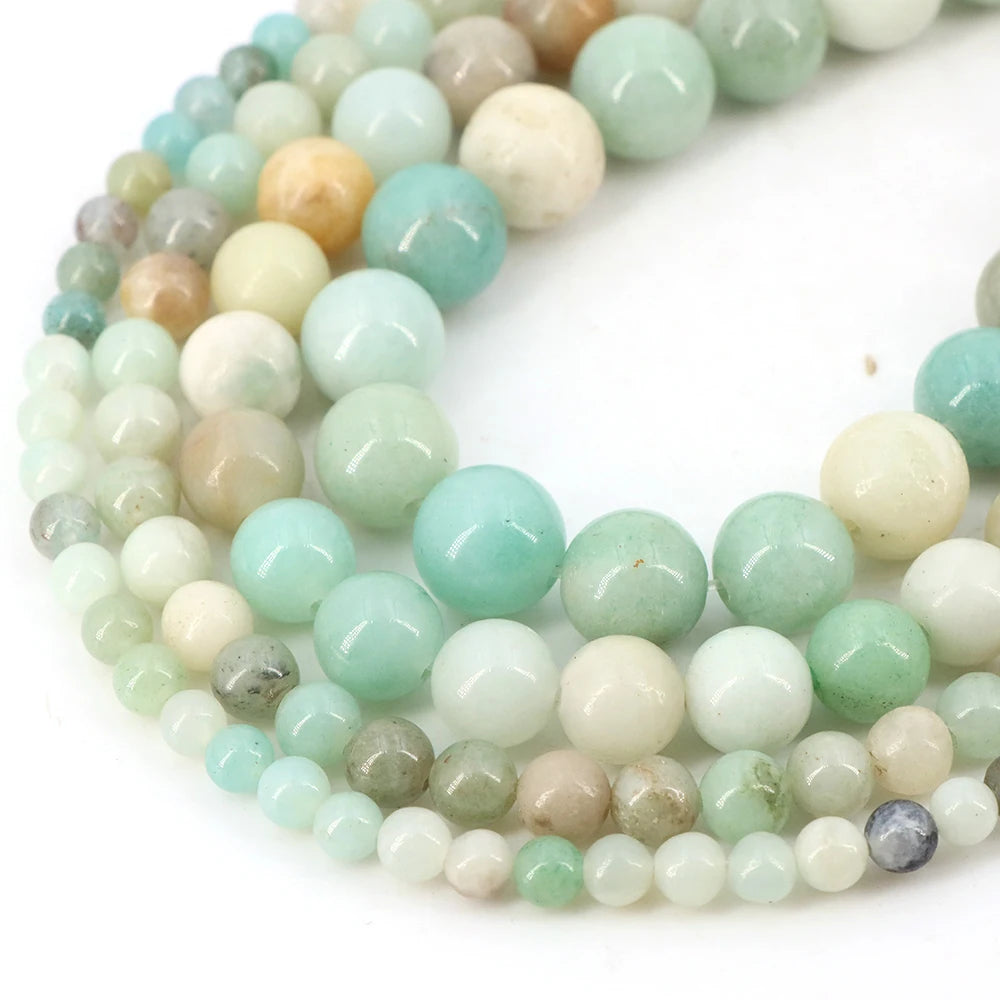 Natural Stone Beads Blue Tiger Eye Crystal Amethyst Rose Quartz Gemstone Bead for Jewelry Making Bracelet Necklace 4/6/8/10MM