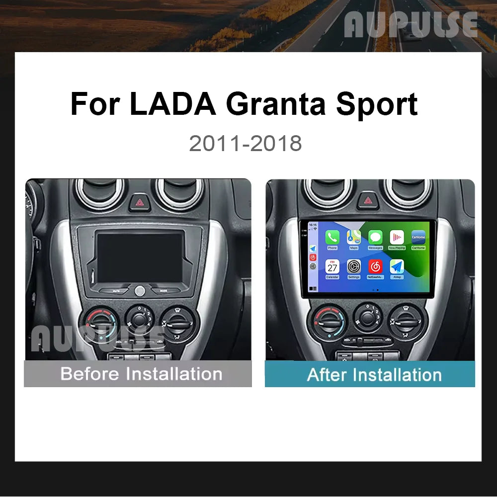 Android 16 For LADA Granta Sport 2011 - 2018 2K QLED Android Car Radio Multimedia Video Player GPS Stereo CarPlay 4G Head Unit
