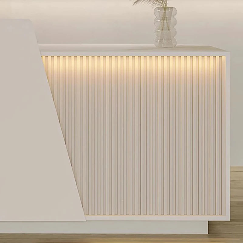 Customized Professional Reception Counter Simple Design Style Reception Desk Creative Storage Theke Empfang Office Furniture