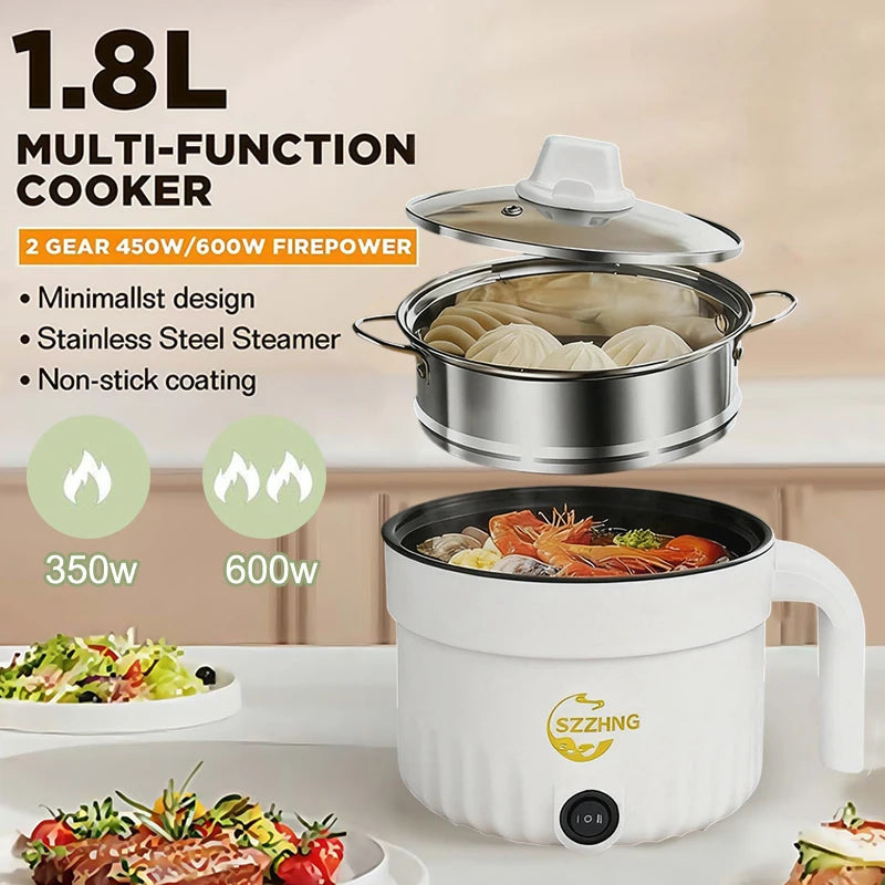 Non Stick Hot Pot Multil Lutuan Ng Kanin 1.8L Cheap Rice Cooker Electric Heating Pot Mini Rice Cooker With Steamer Small