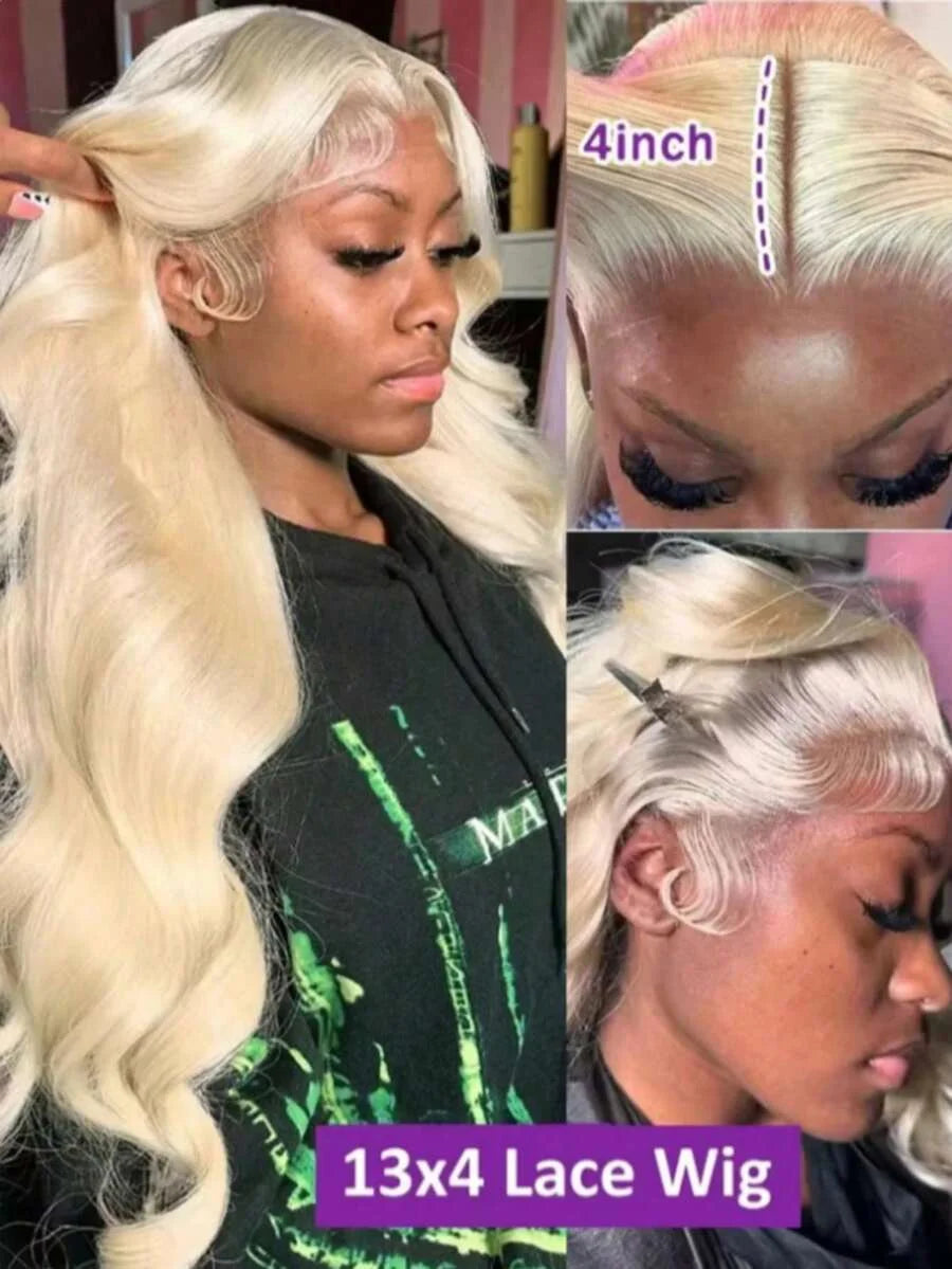 13x6 Body Wave Transparent HD 30 46 Inch 613 Honey Blonde Lace Frontal Human Hair Wig 250 Density Brazilian 13x4 Lace Front Wig