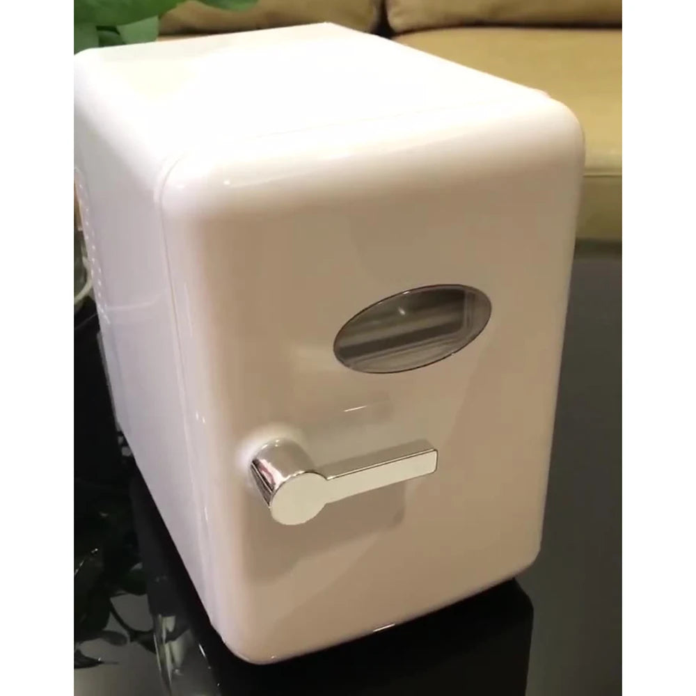 110V 220V 4L Mini Fridge Portable Refrigerator Warmer Cooler Beverage Drink Cans Samll Freezer for Home Kitchen Household 미니냉
