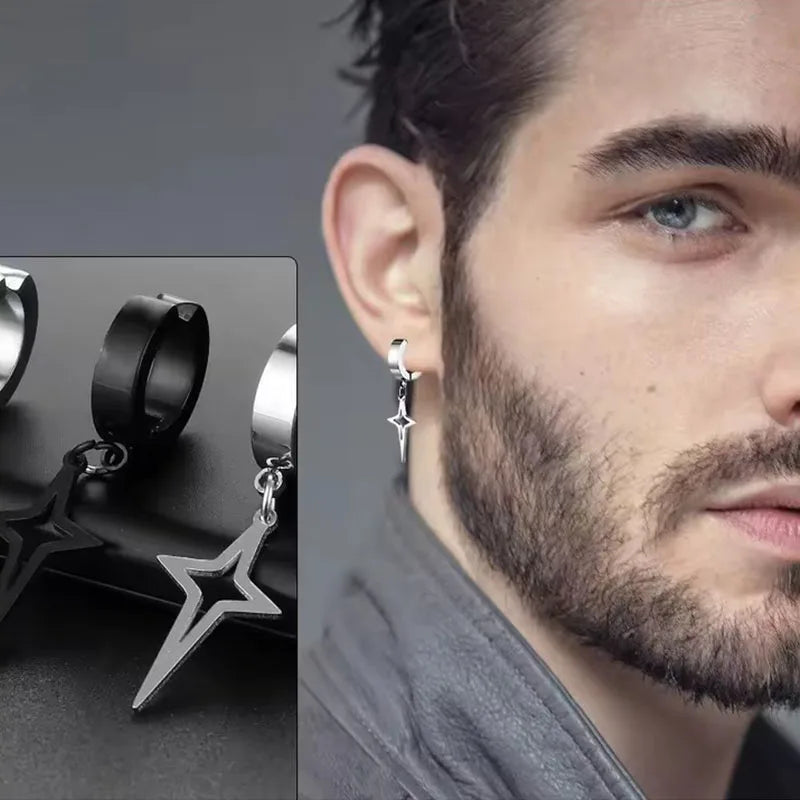 Trendy Cold Wind Black Triangle Ear Cuff Without Piercing, Hip Hop Temperament Viral Cartilage Ear Jewelry For All Genders