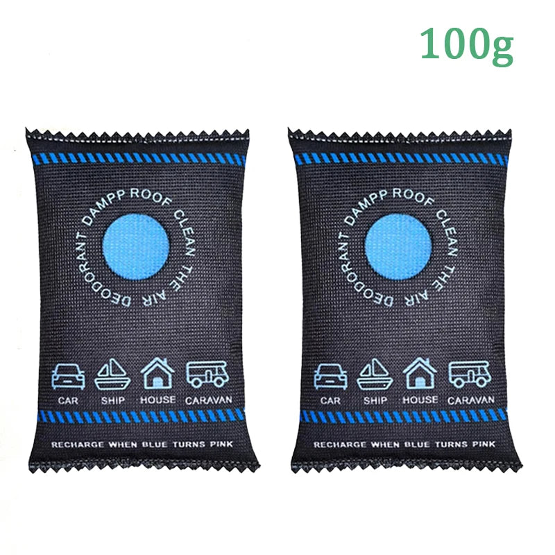 Reusable Silicone Dehumidifier Bag Car Air Freshener Interior Wardrobe Room Home Moisture Absorber Dampness Preventer Drying Bag