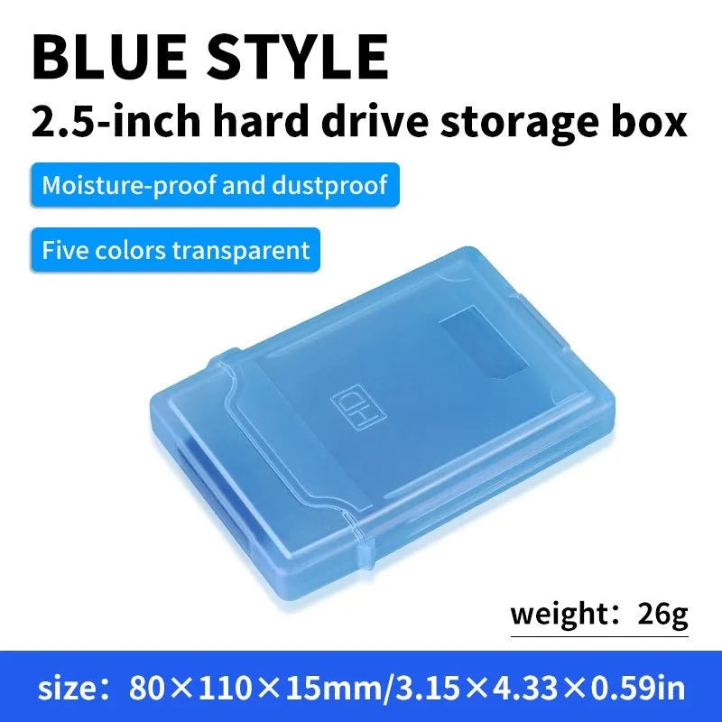 2.5Inch Hard Drive Storage Box,Suitable for IDE/SATA Solid State Drives/Mechanical Drives Protection,Dustproof Scratch-Resistant