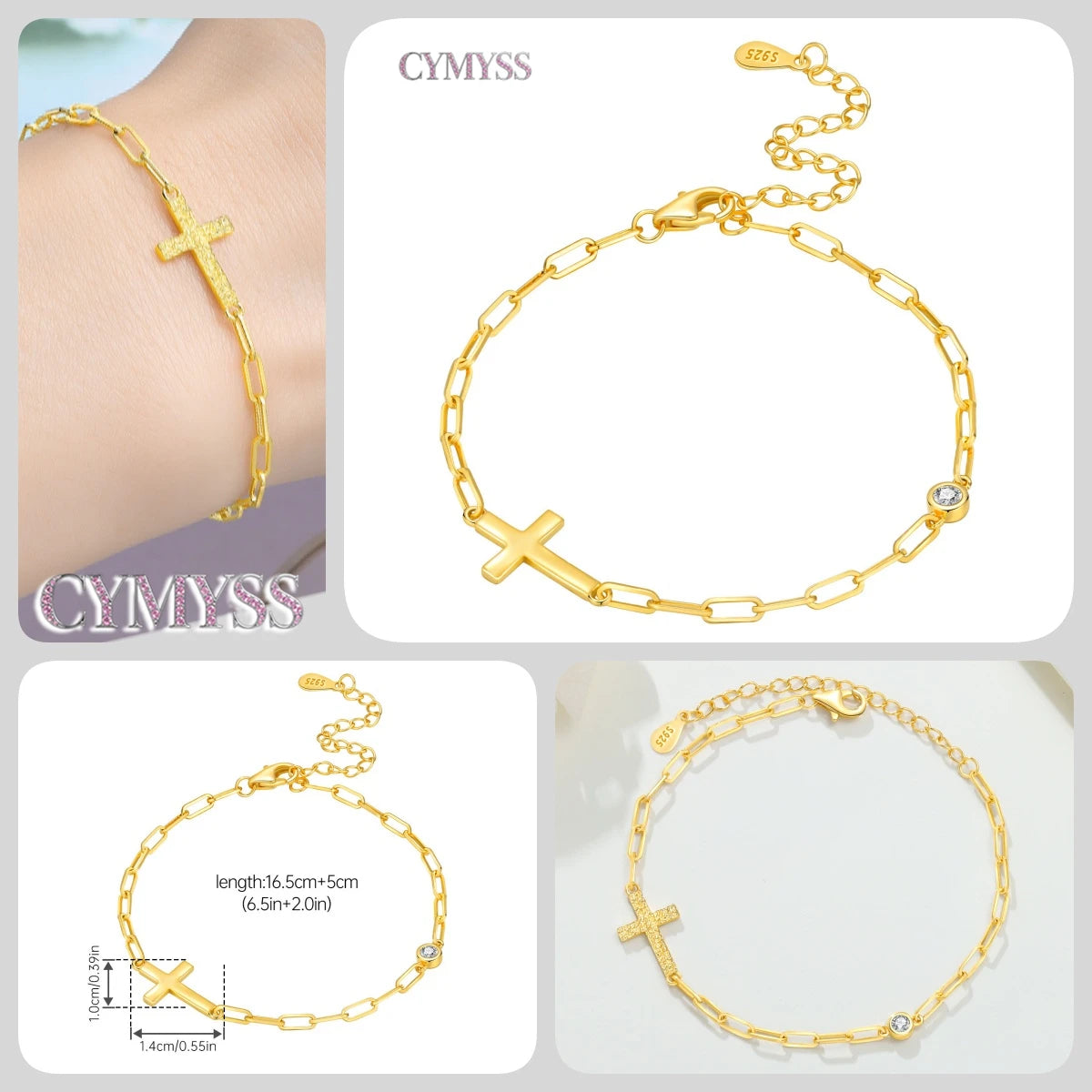 Original 925 Sterling Silver Zirconia Tennis Chain Bracelet for Women Adjustable Gold Color Hot Sale Ideal Birthday Party Gifts