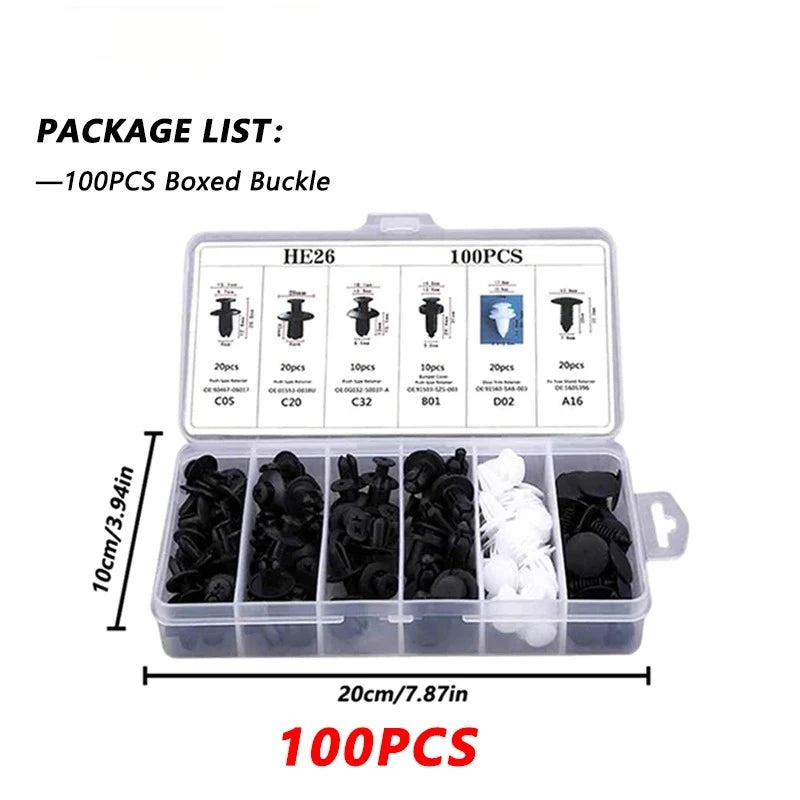 Auto Fastener Clip Kit, Car Body Push Retainer Pin, Fender Bumper Door Trim Panel Rivet Clips, Universal Car Repair Accessories