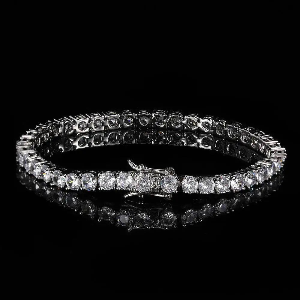 S925 Sterling Silver High Quality Fashionable  D Color VVS1 Full Moissanite Tennis Bracelet for Women Wedding Engagement Jewelry