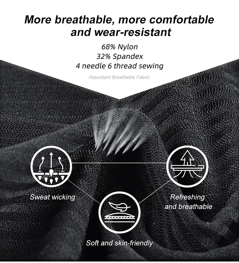 X-TIGER Cycling Underwear Men's Shorts 5D Padded Breathable Sports Riding Bike Bicycle MTB Liner Shorts with Anti-Slip Leg Grips