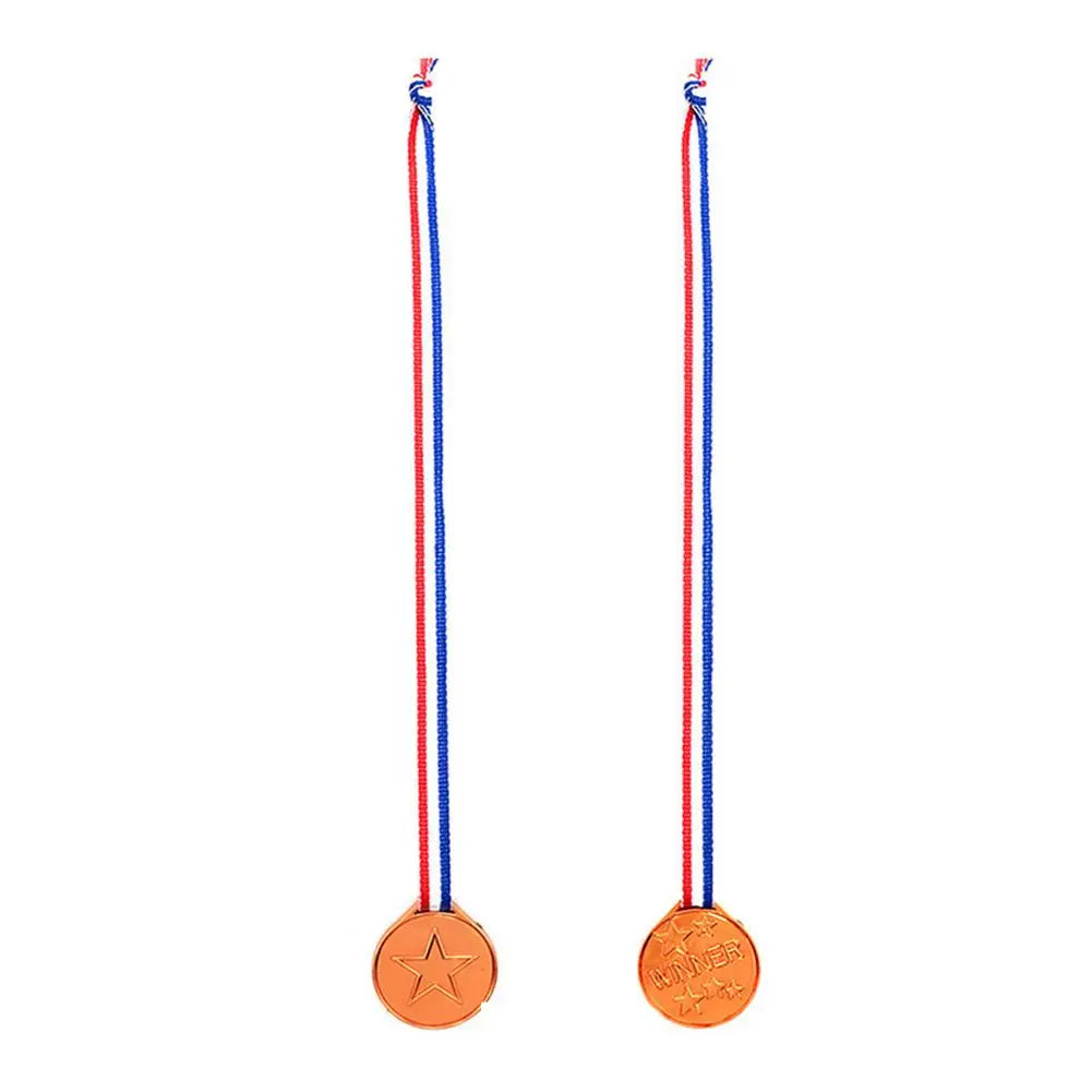 10/20Pcs Plastic Gold Winner Award Medals Kids Birthday Party Favors Sports Game Prize Toys Soccer Football Party Pinata Filler