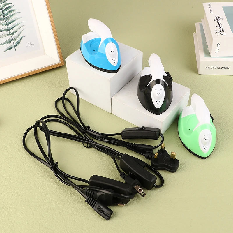 1PC EU/US/UK Plug Mini Craft Iron Electric Iron Portable Handy Heat Press Diy Small Iron For Ironing Clothes Laundry Appliances