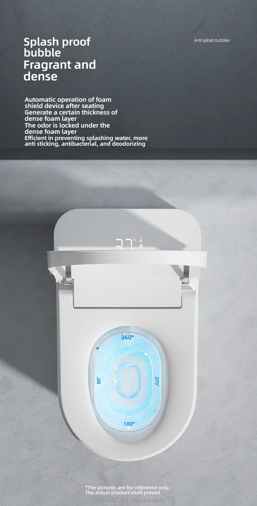 Automatic Toilet Comfort-fit Seat Smart Toilet Commode Living Room Smart Toilets for Relaxing Seating Experience Bathroom