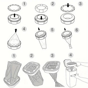 18 Pack Diaper Pail Refill Compatible with Cartridges for Genie Diaper Pail Refills Bags Refill (Cartridge Is Not Included)
