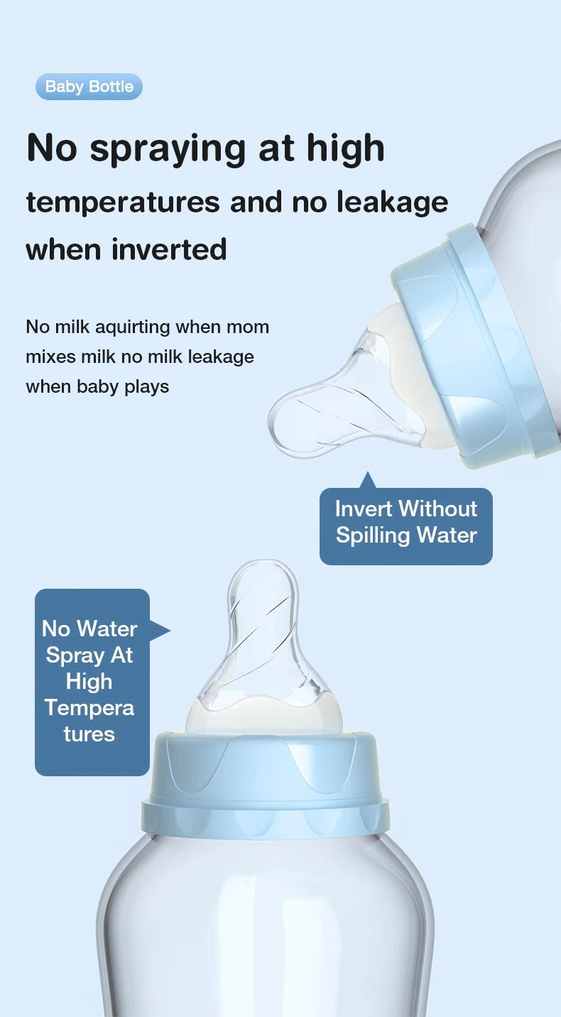 MAMIJOY 0-6 years Baby Bottle 150/240ML Milk Bottle Silicone Pacifier BPA Free Newborn PP Baby Bottles
