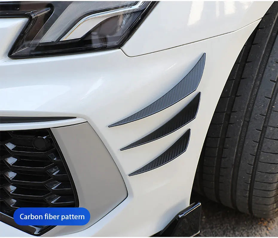 BLALION  6pcs Universal Front Bumper Lip Decoration Diffuser Splitter Fins Body Spoiler Canards Valence Chin Car Tuning Canard