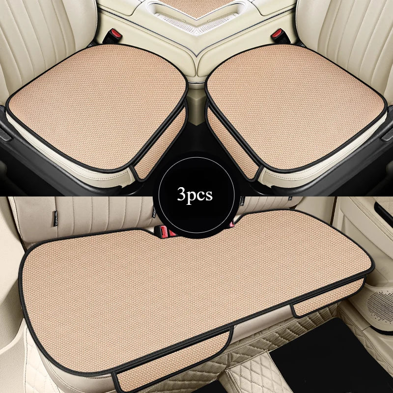 Breathable Ice Silk Car Seat Cushion Non-slip and Wear-resistant  Car Seat Cover, Square / Long / 3-Piece Set Available