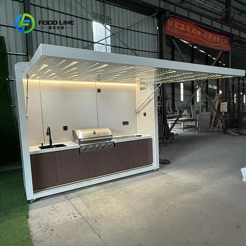 Customized Outdoor Kitchen with Pizza Oven Kitchen Pod Outdoor Outdoor Cabinets Kitchen Bbq