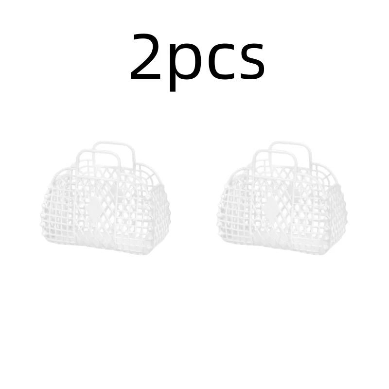 Detachable Shower Plastic Bath Bathroom Hollow Wash Storage Shopping Basket Home Storage Organization