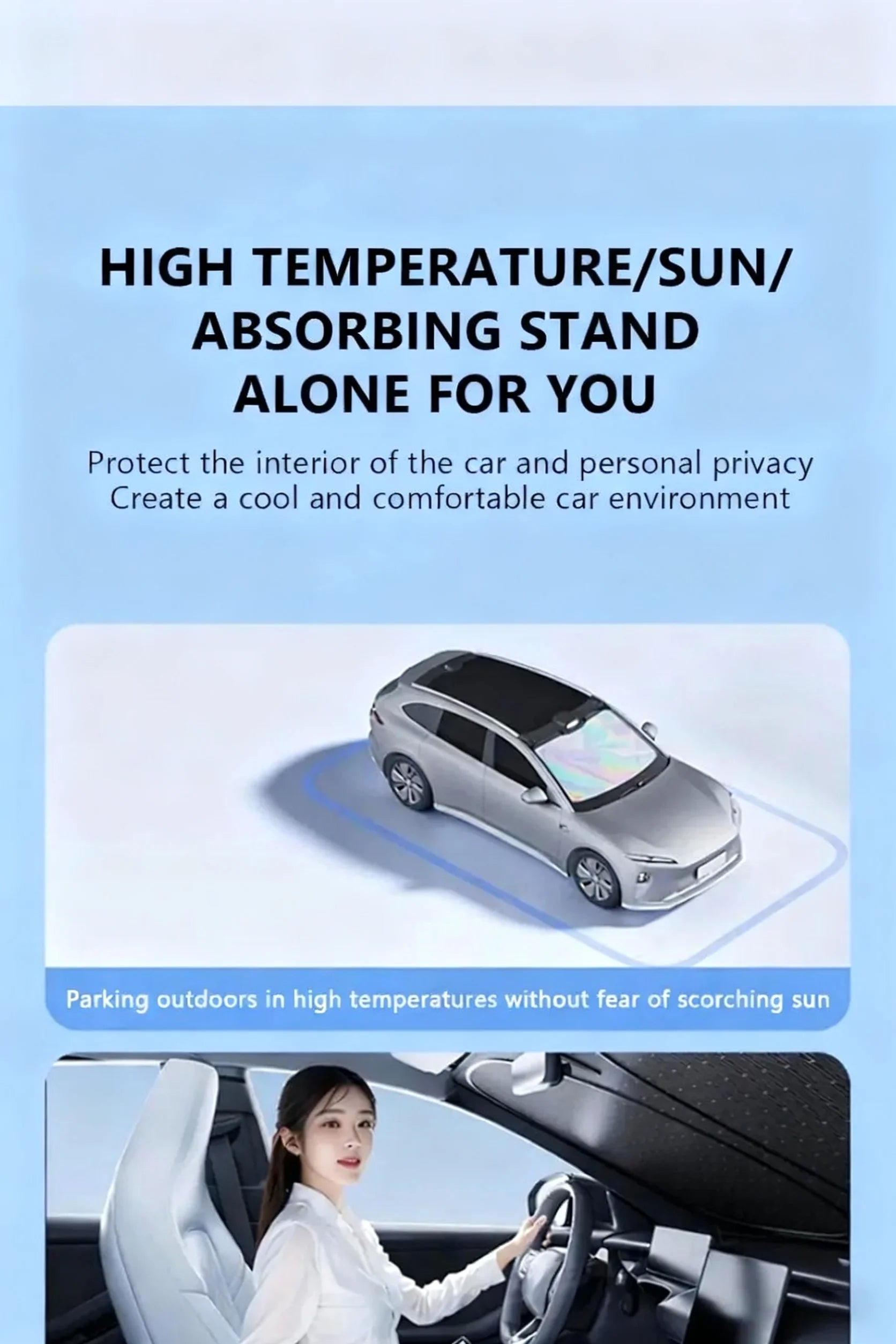 5-Layer Car Windshield Sun Shade Cover Foldable Thicken Front Window UV Refletive Sunshade Curtain Sun Protection Cover