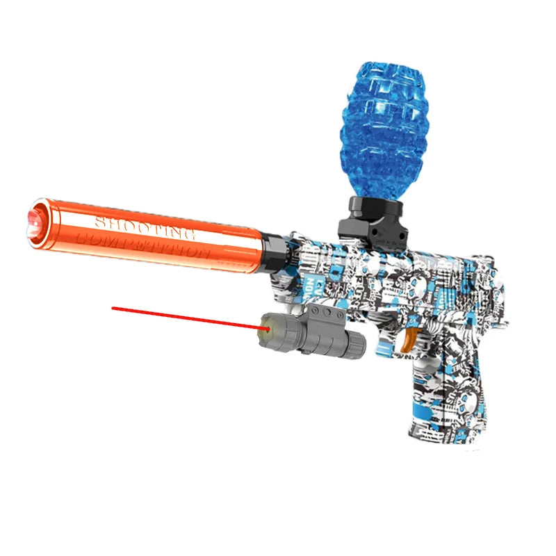 Kids Outdoor Toy Electric Blaster Gun Shooting Bullet Pistols Summer Play Water Shooting Interactive Party Game Children Adult