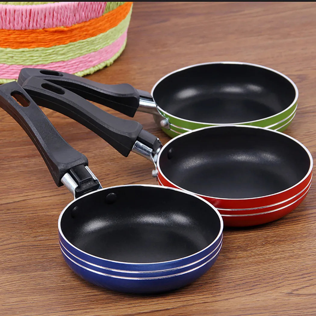 12cm/14cm/16cm Mini Frying Pan Non-Stick Steel Frypan Pot Saucepan For Cookware Kitchen Cookware Fry Eggs Tools Frying Pan