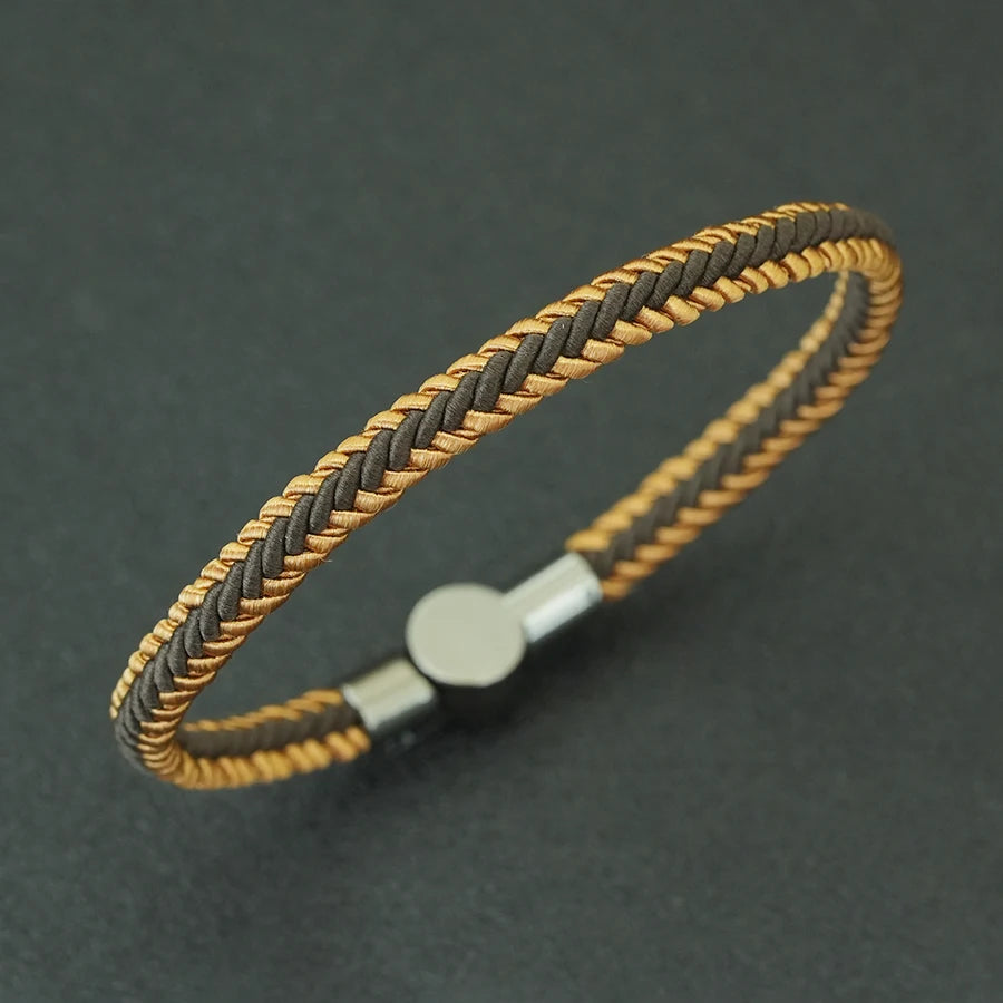 Unique Ethnic String Bracelet Unisex Handmade Braided Lucky Thread Distance Attract Couple Bangle Leisure Accessories Pulseria
