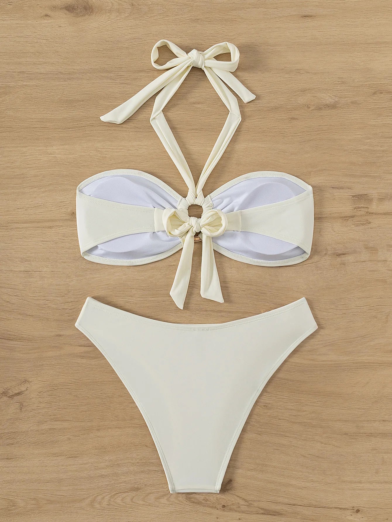"2026 Sexy Bandeau Push-Up Bikini Set - Brazilian Thong Swimwear for Women"