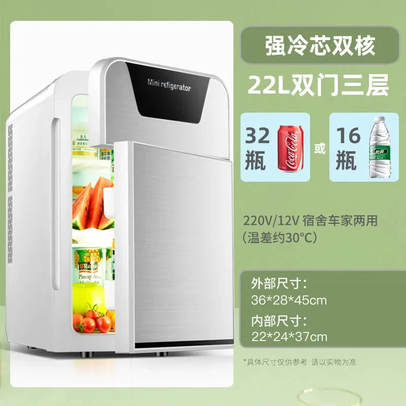 12V\110V\220V New Mini Refrigerator for Home Office Car Compact and Portable with Cooling Freezing WWC