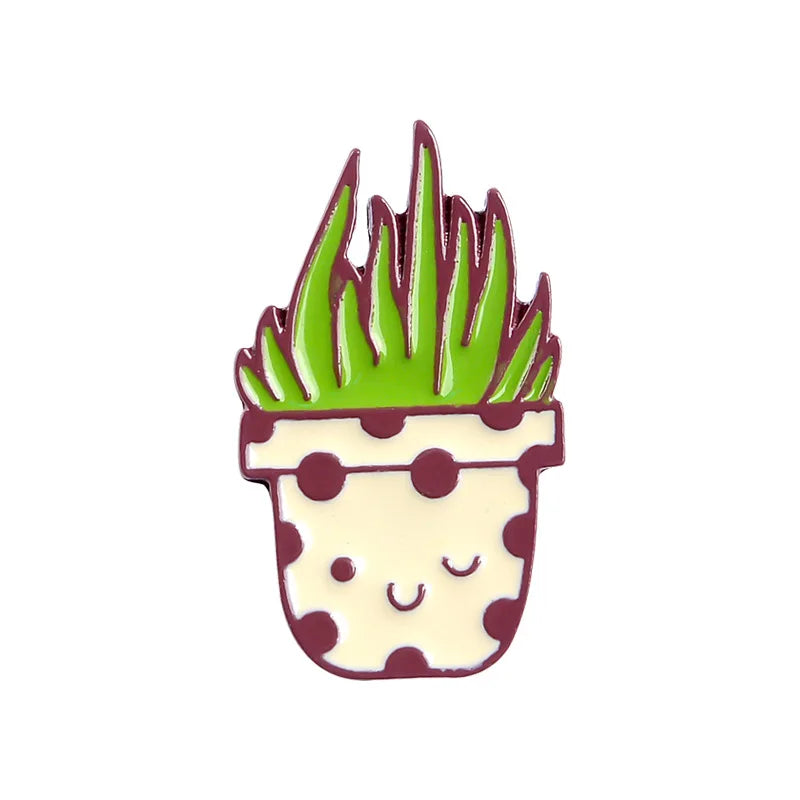 Cactus cactus balls succulent Enamel Pin Brooch Cartoon Women Men Denim Jackets Lapel Pins Backpack Badges Kids Fashion Jewelry