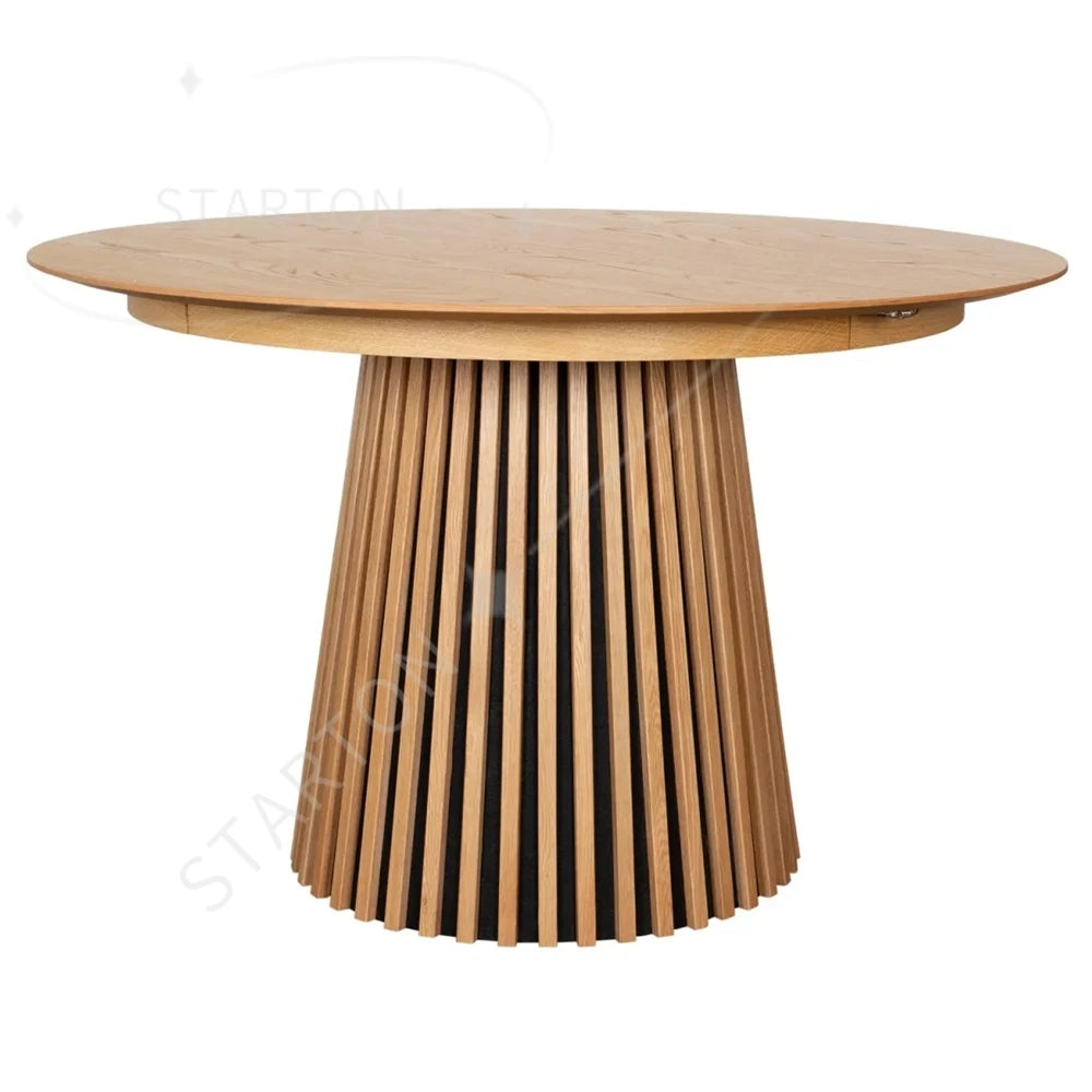 Hot Selling Dining Room Furniture Round Wood Tables Oval Extendable Dining Table