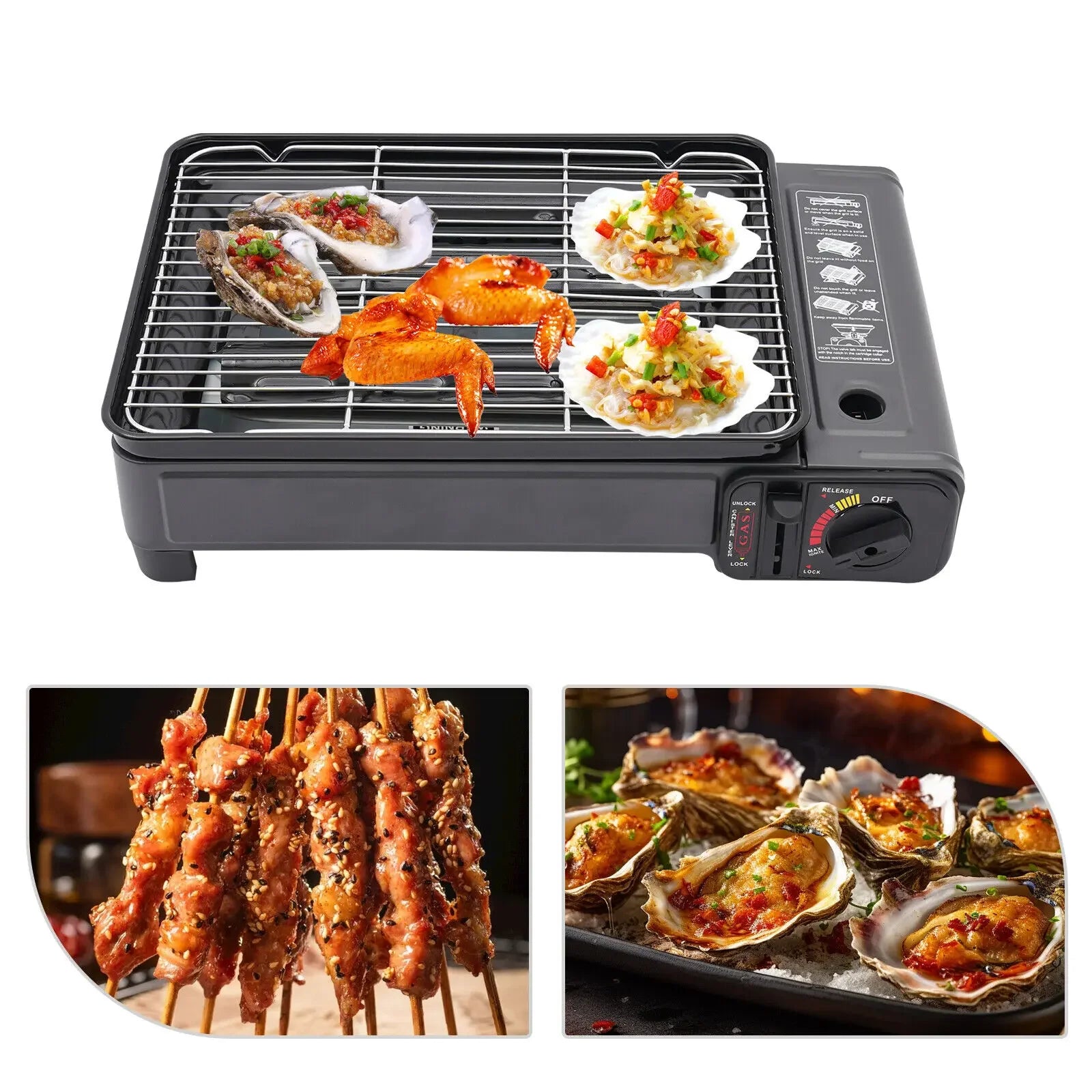 Butane Grill Stove Portable Camping Grill Gas Stove for Camping Traveling Trekking