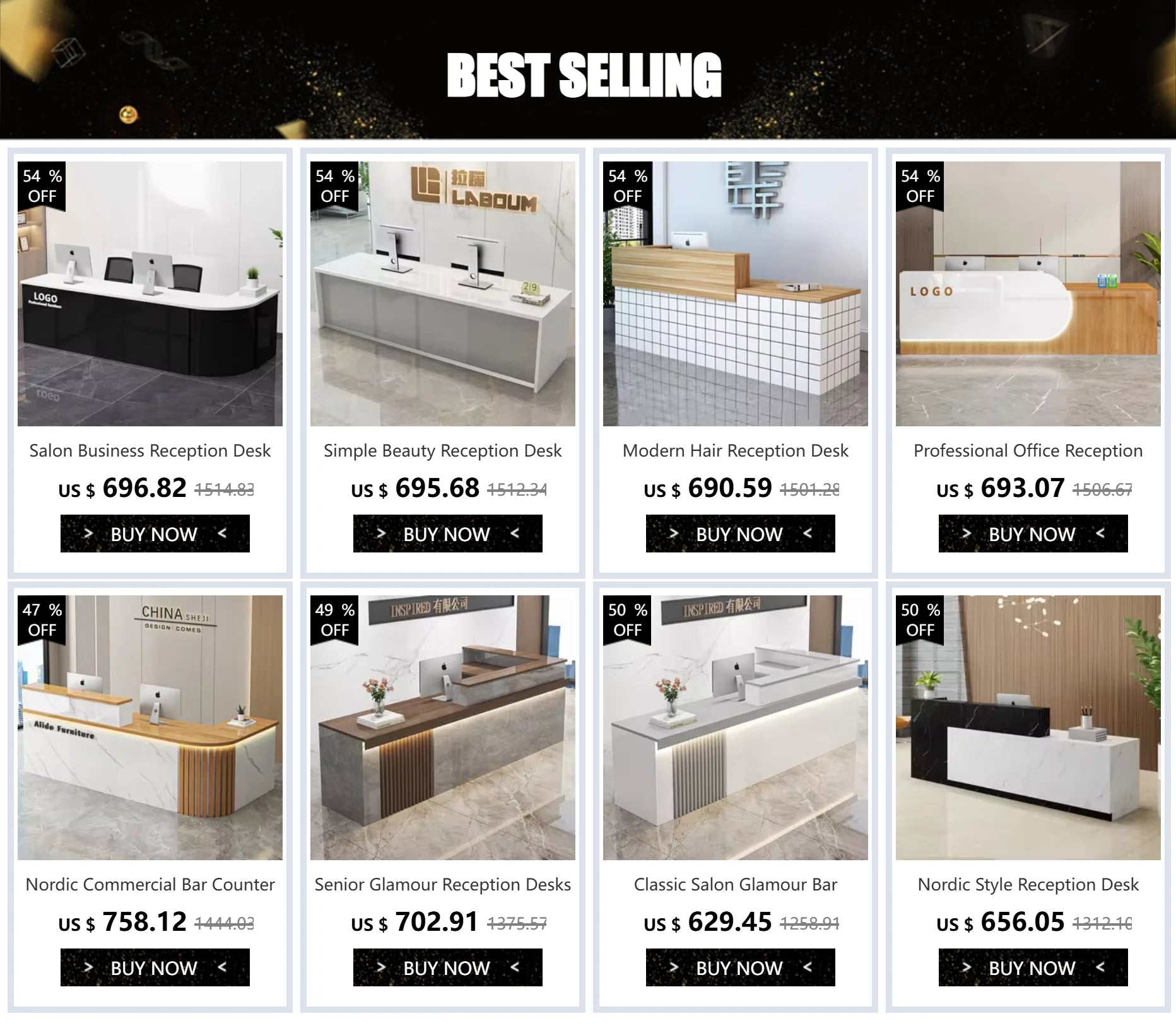 Salon Hairs Reception Desk For Modern Salon Professional Bar Counter Beauty Luxury Simple Resepsiyon Masası Commercial Furniture