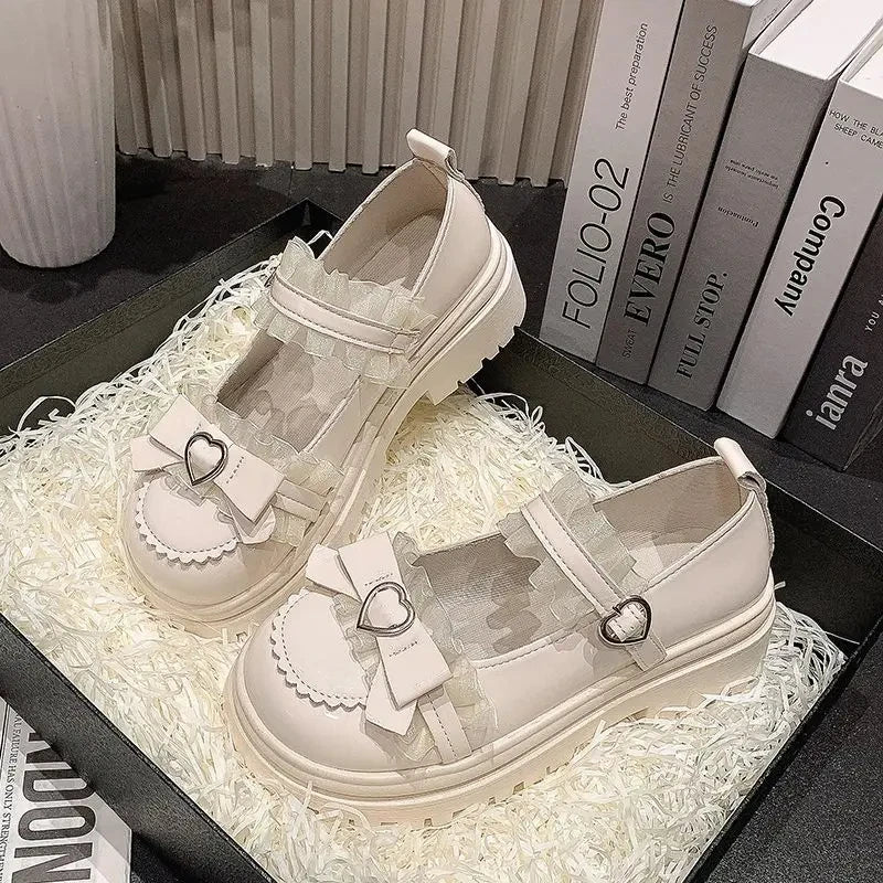 2025 Summer New School Girl JK Loafer Pumps Platform Shoes Japanese Style Lolita Y2K Kawaii Jirai Kei Fashion