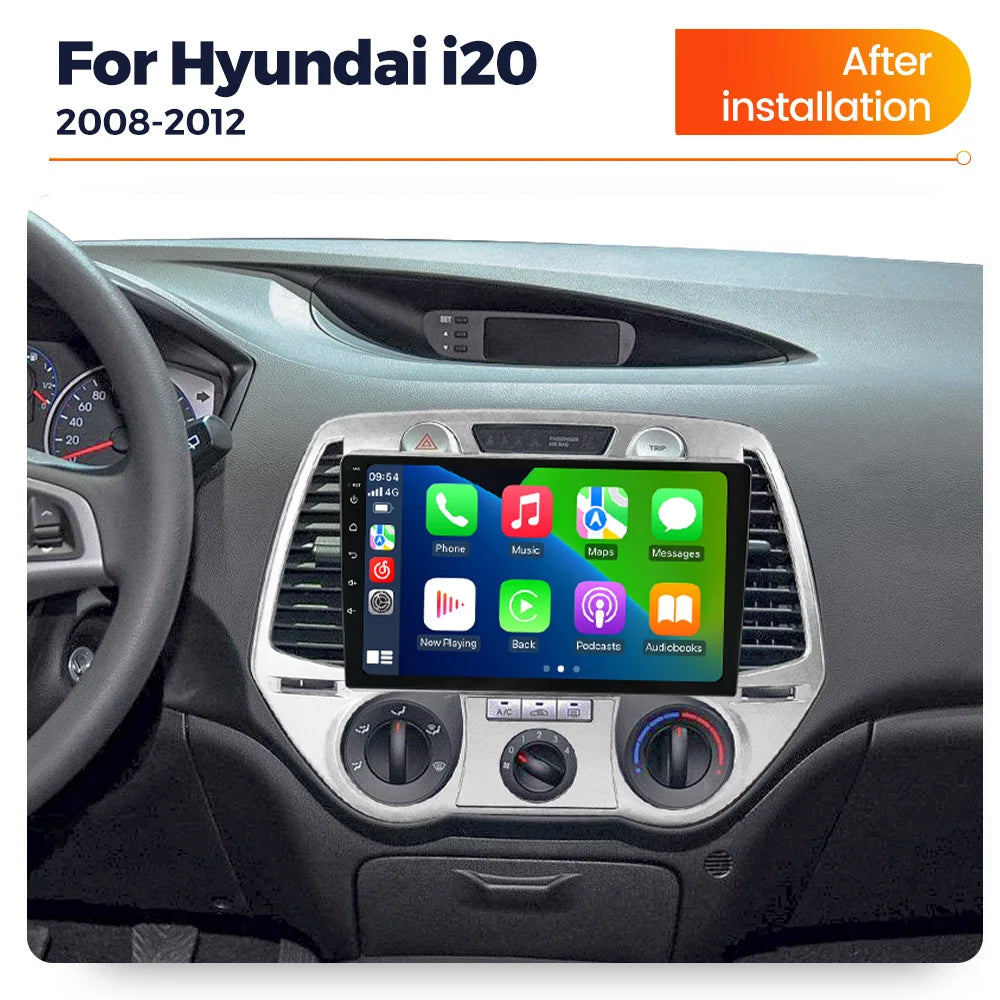 MEKEDE Android 15 Autoradio Head Unit 2 Din Car Radio Stereo Navigation Carplay For Hyundai i20 2008-2012 Car multimedia player