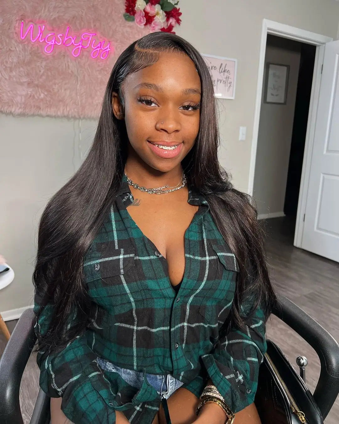 Smooth Silky Long Straight Glueless Full Lace Front Human Hair Wigs For Women Cambodian Raw Virgin 13x4 13x6 Hd Bone Straight Transparent Lace Front Wig Human Hair 40 42 Inch 300 Density Silky Straight HD Lace Frontal Wig Pre