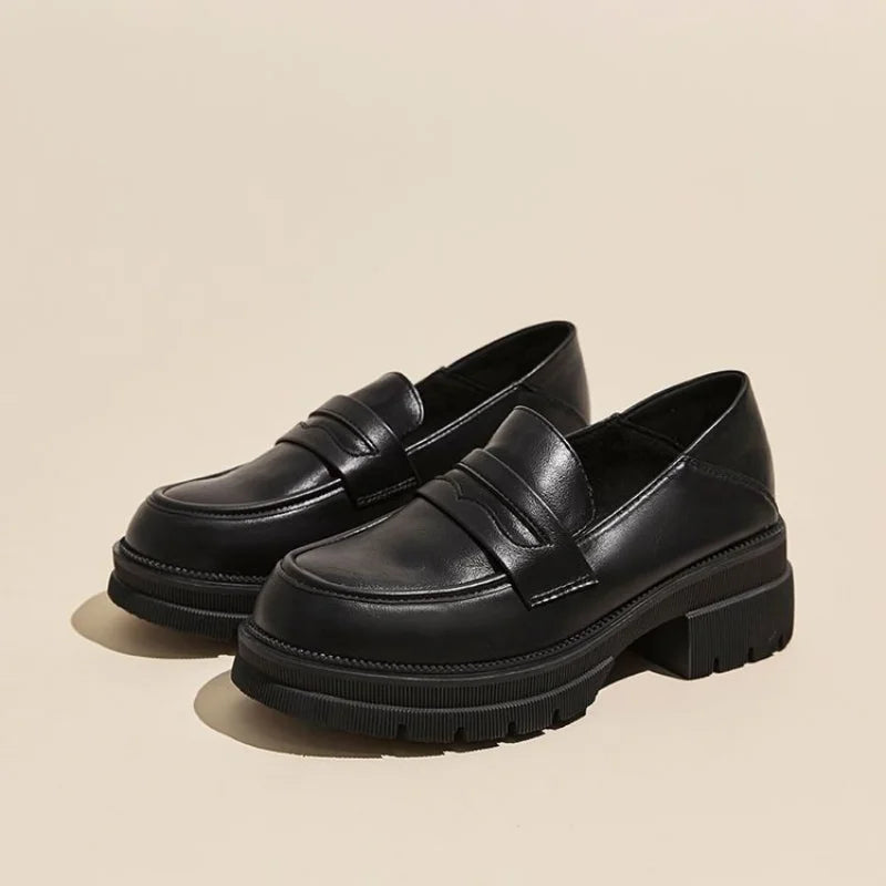 Women's Platform Loafers, All-Season British Style Espadrilles, Fashionable Commuting and Daily Wear, Retro Comfortable Design.