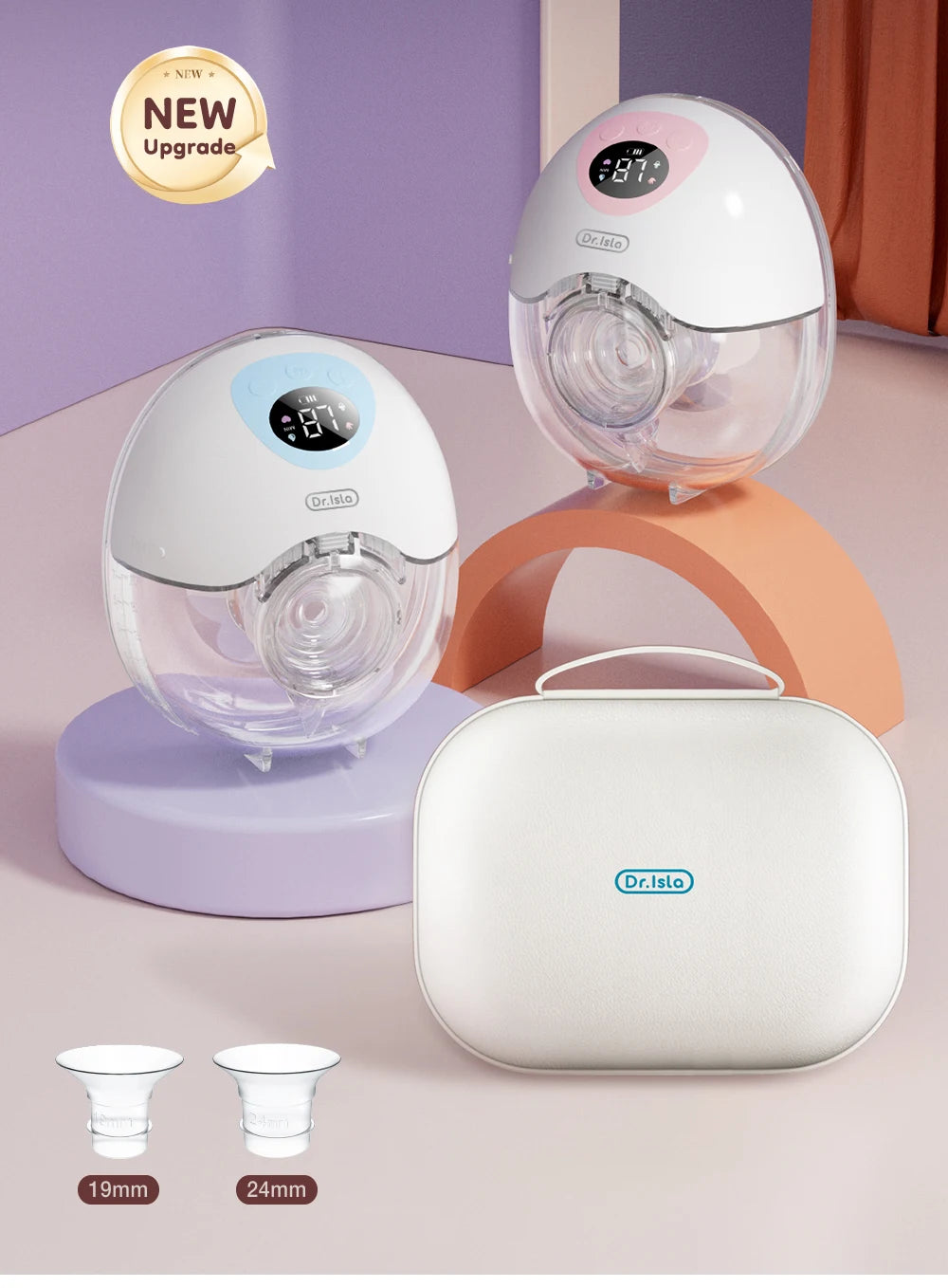 MAMIJOY 2Pcs Wearable Breast Pump Super Silent Hands Free Electric Breast Pump Comfort Milk Collector for Breastfeeding BPA free
