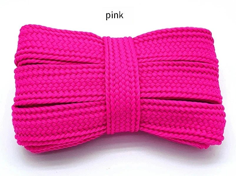 New 2cm wide fashion laces men and women sneakers flat shoes casual shoes lace length 100/120/140/160cm shoelace 18 color