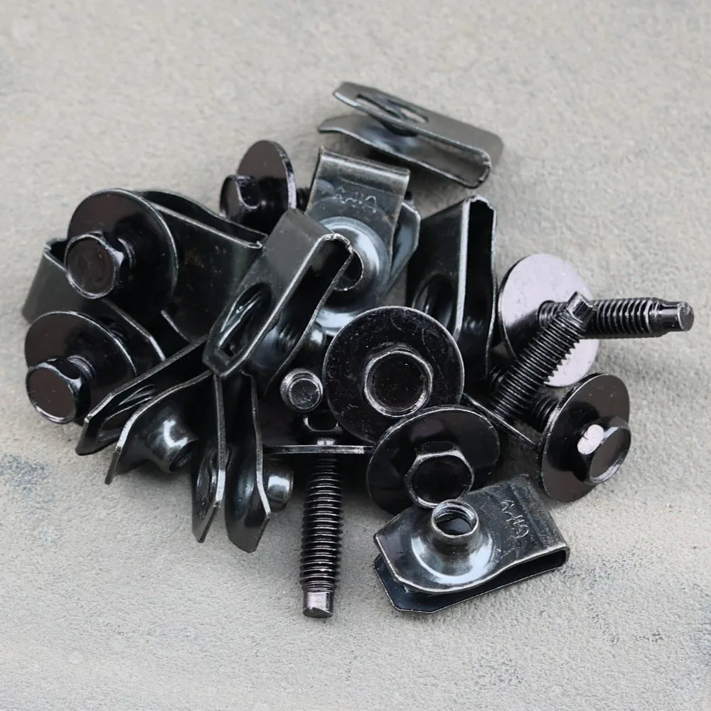 Car Fender Liner Retainer Clip M6 Engine Splash Shield Screws Hex Head Bolt Washer Auto Under Cover Bumper Guard Board Fastener