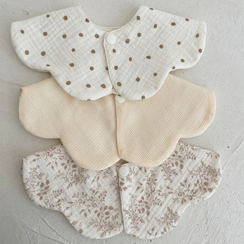 Petal Baby Bibs for New Born Babies Accessories Newborn Bib Cute Bear Burp Cloths Soft Infant Baby Stuff Boy Girls Saliva Towel